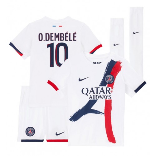 Fotbalové Dres Paris Saint-Germain Ousmane Dembele #10 Dětské Venkovní 2024-25 Krátký Rukáv (+ trenýrky)